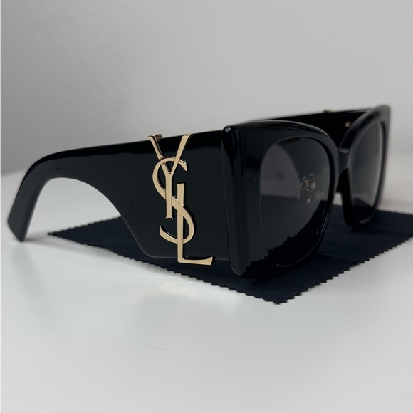 Yves Saint Laurent Black and Gold Sunglasses - Picture 1 of 3